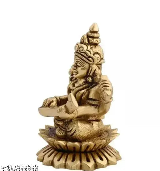 Brass Saraswati statue, 350g, intricate Indian deity sculpture