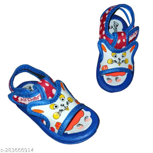 Canvas and PVC kids' flip flops with cartoon character pattern, suitable for ages 6 months to 4 years, Indian origin