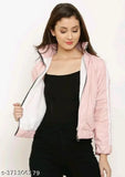 Pink cotton zip jacket girls trendy winter fashion