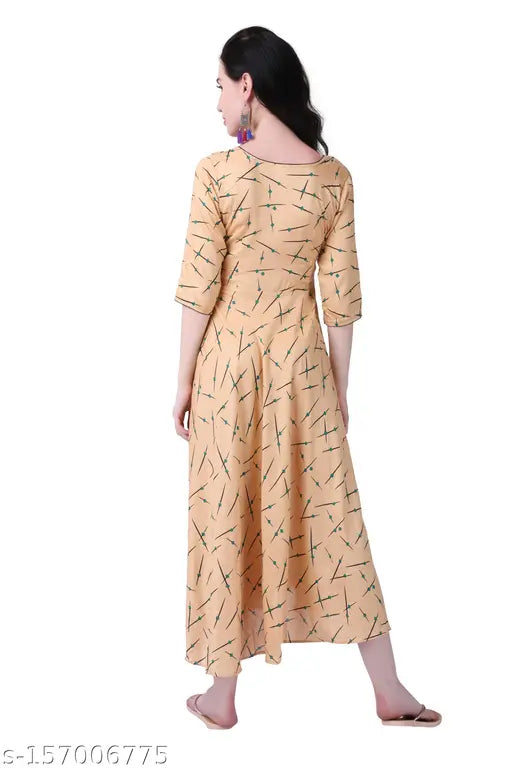 Geometric print plus size rayon mehseera kurti, three-quarter sleeves, printed combo, XL (bust 42in), India