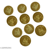 Metal Mata Annapurna coin set, traditional Indian god idols (pack of 10pcs)