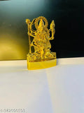 Gold Kali Maa Murti Idol, Handcrafted Religious Brass Statue (7 x 1 x 12cm) for Temple, Home Decor, or Gifting