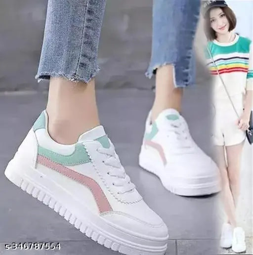 Synthetic colorblocked sneakers for kids, stylish casual shoe by Lovina on display