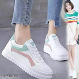 Synthetic colorblocked sneakers for kids, stylish casual shoe by Lovina on display