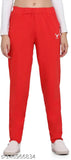 Red track pants women's solid zazbi
