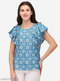 Viscose printed western top, short sleeves, perfect for any season or occasion. Made in India