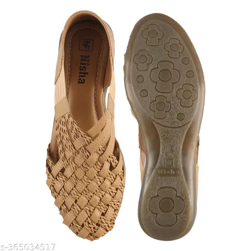 PU embellished bellies ballerinas for women - versatile, stylish flats with backstrap in sizes IND-3 to IND-9 (made in India)