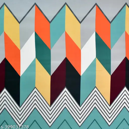 Geometric print microfiber king size double bed sheet, cotton feel glace elastic fitted, ideal for summer