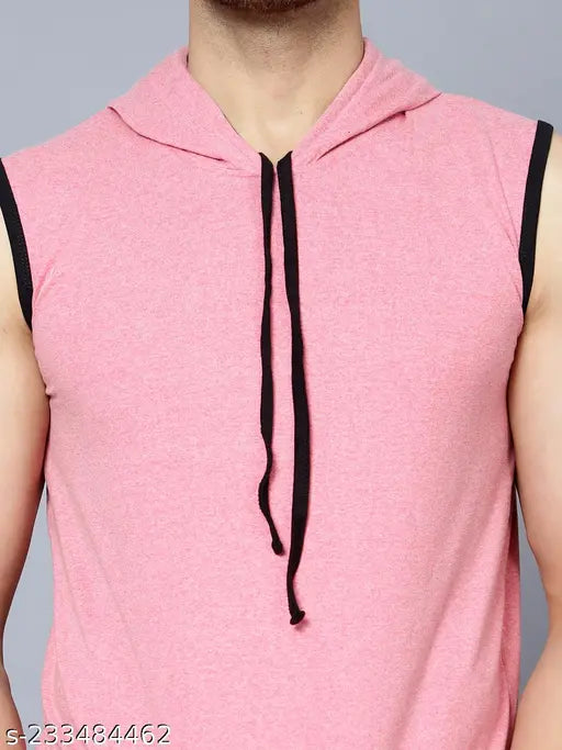 Diaz Mens Summer Wear T Shirt | T Shirt | Men's Casual Hooded Sleveless tshirt | plain sleeveless tshirt