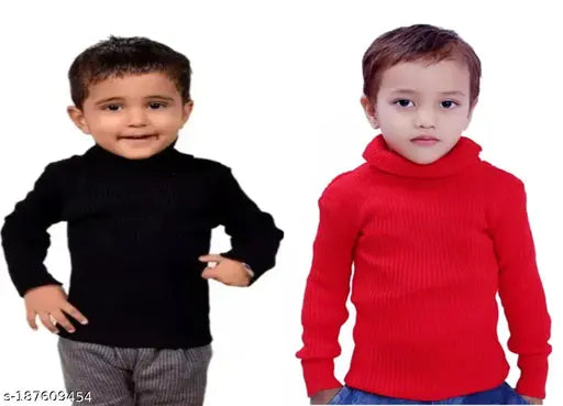 Woolen striped high neck sweater multipack for baby boys & girls (India), kids clothing stores