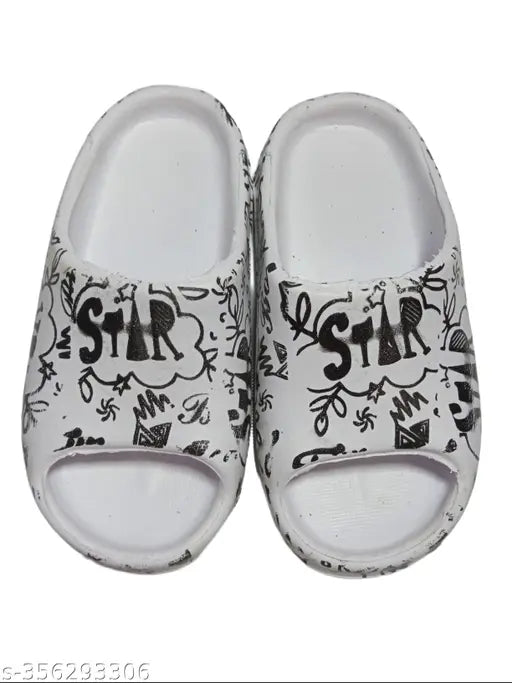 Printed EVA sleeper for kids, trendy footwear with super comfy anti-skid sole - ideal for indoor & outdoors play. Available in sizes from 2-2.5 to 9 years. Made in India