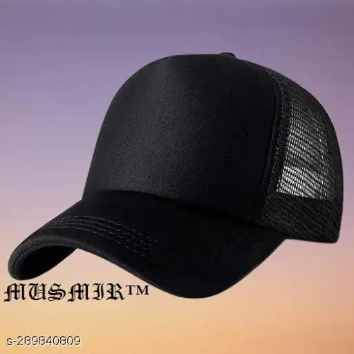 Solid color half-jali baseball mesh cap, high-quality unisex design, suitable for men and women, ideal for casual outings or sports activities