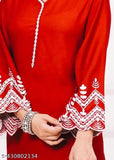 Viscose Rayon embroidered Pakistani kurta set with palazzo pants, beautiful embroidery on sleeve and dress, lightweight and soft fabric for festive, daily, or casual wear, made in India