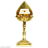 Gold Murugan Vel idol for car & desk, intricately detailed, Indian artistry