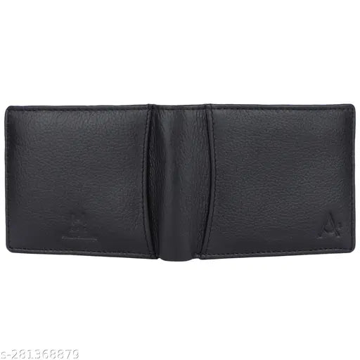 Genuine leather men's wallet, textured pattern, RFID-protected, Indian-crafted accessory