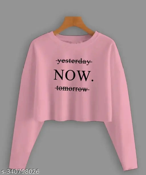 Cotton blend printed tunic top, long sleeves, India-origin, Western style, biowash fabric for comfortable wear