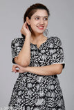Black rayon Palazzo set, printed net three-quarter sleeve Kurta with bottomwear, Pack of 2, M-XXXL sizes available