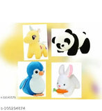 Multicolor stuffed animal set: Penguin, Rabbit, Panda, Unicorn toys (30cm each), ideal for 2-4 year-old girls playing teddy bear