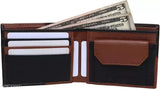 Multicolor faux leather wallet for men, 5 card slots, coin pocket, hidden pockets. Indian crafted genuine leather wallet with integrated blocking technology
