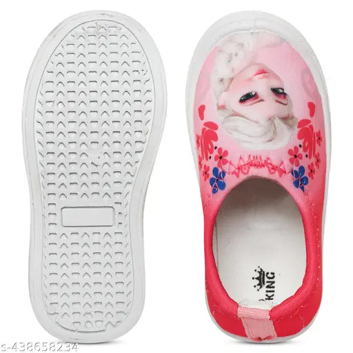 Black velvet kids' shoes combo: girls cherry pink, boys mesh sole slip-ons, ideal for casual daily wear