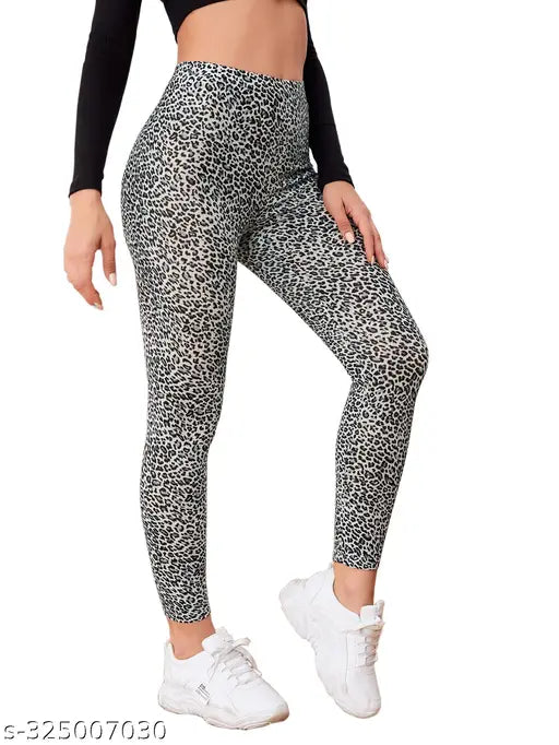 Printed Lycra ALISBA jeggings for women, size 26-36, with pockets - India