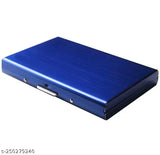 Stainless steel credit card wallet, slim metal protector for women & men, waterproof, solid construction, ultra-slim, durable, holds 6 cards