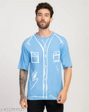 Indian-made polyester round neck regular fit print T-shirt, short sleeves, stylish comfort