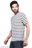 Fancy ravishing men's cotton blend short sleeve t-shirt, printed net pattern - quick dry Indian clothing