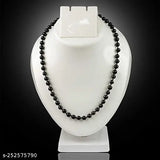 Black brass Shiv mala with 108 Black Agate beads, handcrafted for natural healing and Reiki practice
