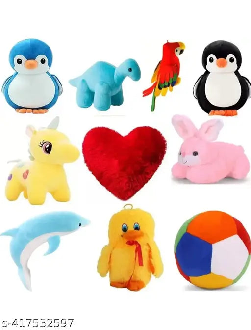 Multi-colored, BIS/ISI certified, 10pc Teddy bear combo from India