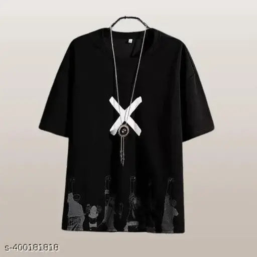 Stylish cotton blend t-shirt, Aarti Collection men's short sleeve with printed pattern, perfect for casual wear