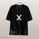 Stylish cotton blend t-shirt, Aarti Collection men's short sleeve with printed pattern, perfect for casual wear