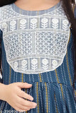 Girls Rayon Anarkali Pyjama Set with Embellished Kurta and Dupatta, Indian attire for girls aged 5-8 years