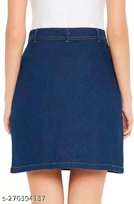 Sky blue denim skirt