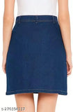 Sky blue denim skirt