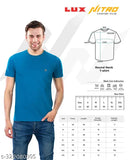 Lux Nitro Round Neck T-Shirt, Assorted Solid Colors for Men, Premium Combed Cotton, Short Sleeves, Available in Multiple Sizes: S to XXXL, Made in India