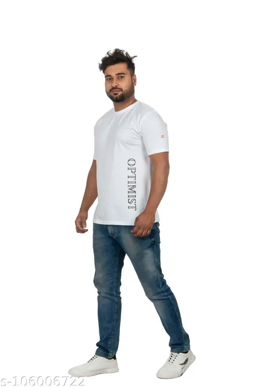 Cotton men's printed t-shirt, short sleeves with vibrant Indian design