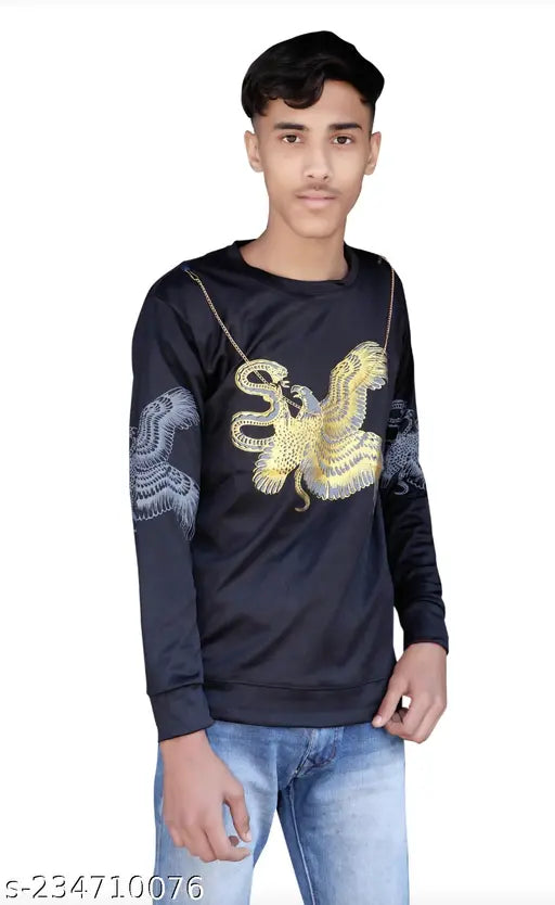 Nylon long-sleeve printed partywear men's T-shirt, vibrant design suitable for all occasions, Indian origin