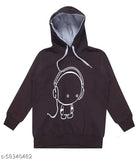 Girls Grey Cotton Sweatshirts & Hoodies Pack Of 1