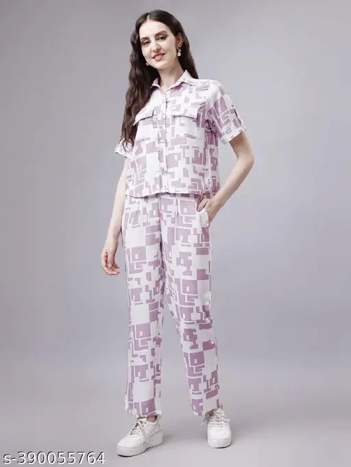 Indian women's printed cord-set, short sleeves, available in M, XL, XXL