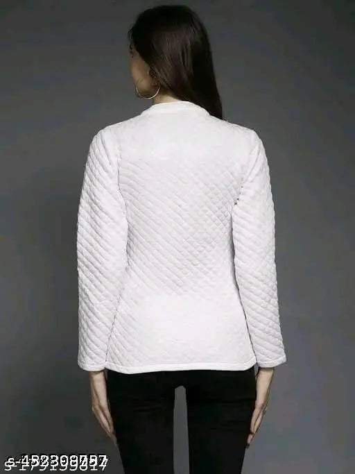 Women's solid full sleeve zipper jacket, polycotton checked pattern, long sleeves, size N (S: 34/20/26/30/14, M: 36/20/28/32/14, L: 38/20/30/34/14, XL: 40/20/32/36/14), made in India