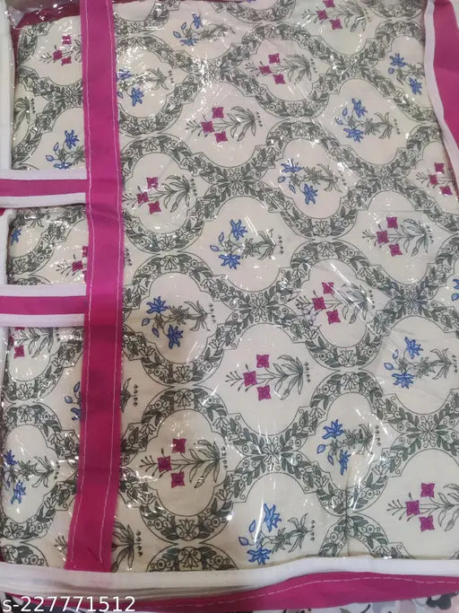 Jaipur fabric, pink border, 150 cm x 90 cm