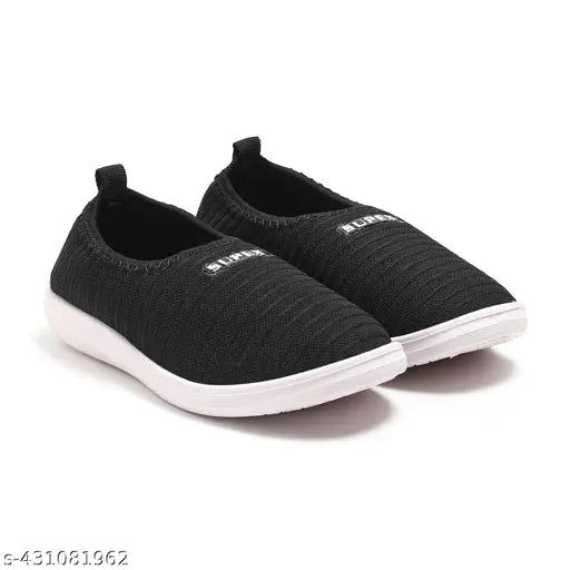 Striped mesh ballerinas, comfortable women's belly sandals (IND-4 to IND-9), Indian origin