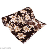 Microfiber floral print double bed ac blanket, ideal for mild winter seasons, size 80 x 90 inches (India)