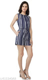 Sleeveless printed polyester ladies play suitjumpsuit, XL (Bust 44in, Length 26in, Waist 42in, Hip 48in), India