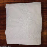 White cotton chikankari pants for women
