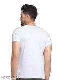 Swadeshi-style dry fit men's cotton blend striped t-shirt, short sleeves, fresh color