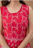 Cotton sleeveless printed dress, Urbane Sensational Women Dresses, XL bust size 42 inches