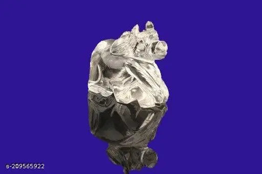Silver Nandi & Shivling idol, 5cm, for Home Pooja, sleek design. 209565922