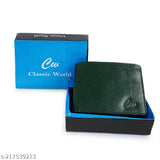 Leather Classic Royal wallet, 2 compartments, solid design, portable pocket money organizer for men, women, boys, girls